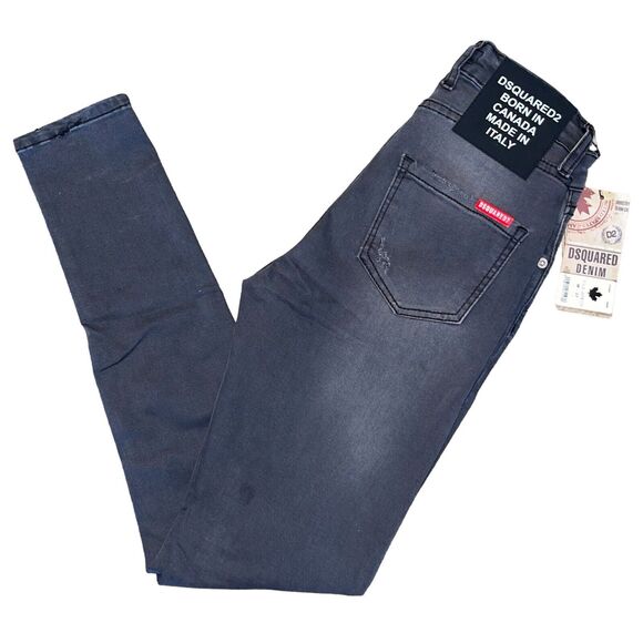 DSQUARED2 Y2K Jeans Denim Skinny Distressed Deadstock Mid-Rise - Picture 4 of 14